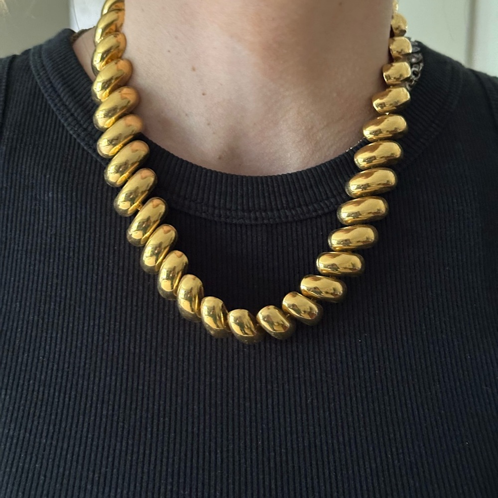 Napier Gold Beaded Necklace Classic Statement Piece
